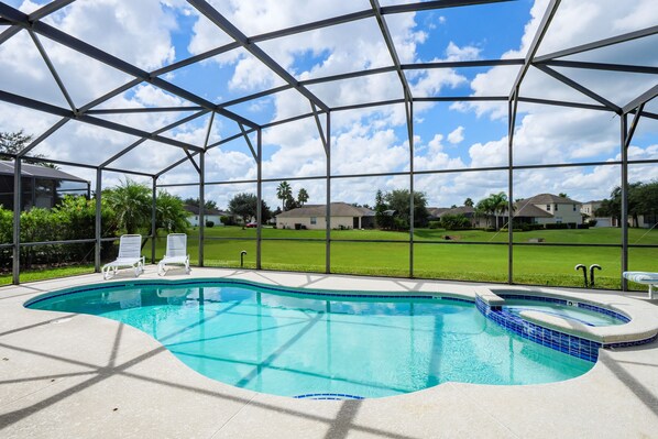 Outdoor pool, a heated pool