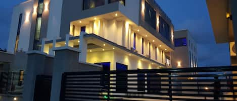 Front of property – evening/night