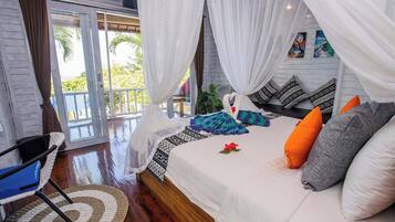 华丽客房, 使用泳池, 海景 | 1 多间卧室、迷你吧、遮光窗帘、免费 WiFi