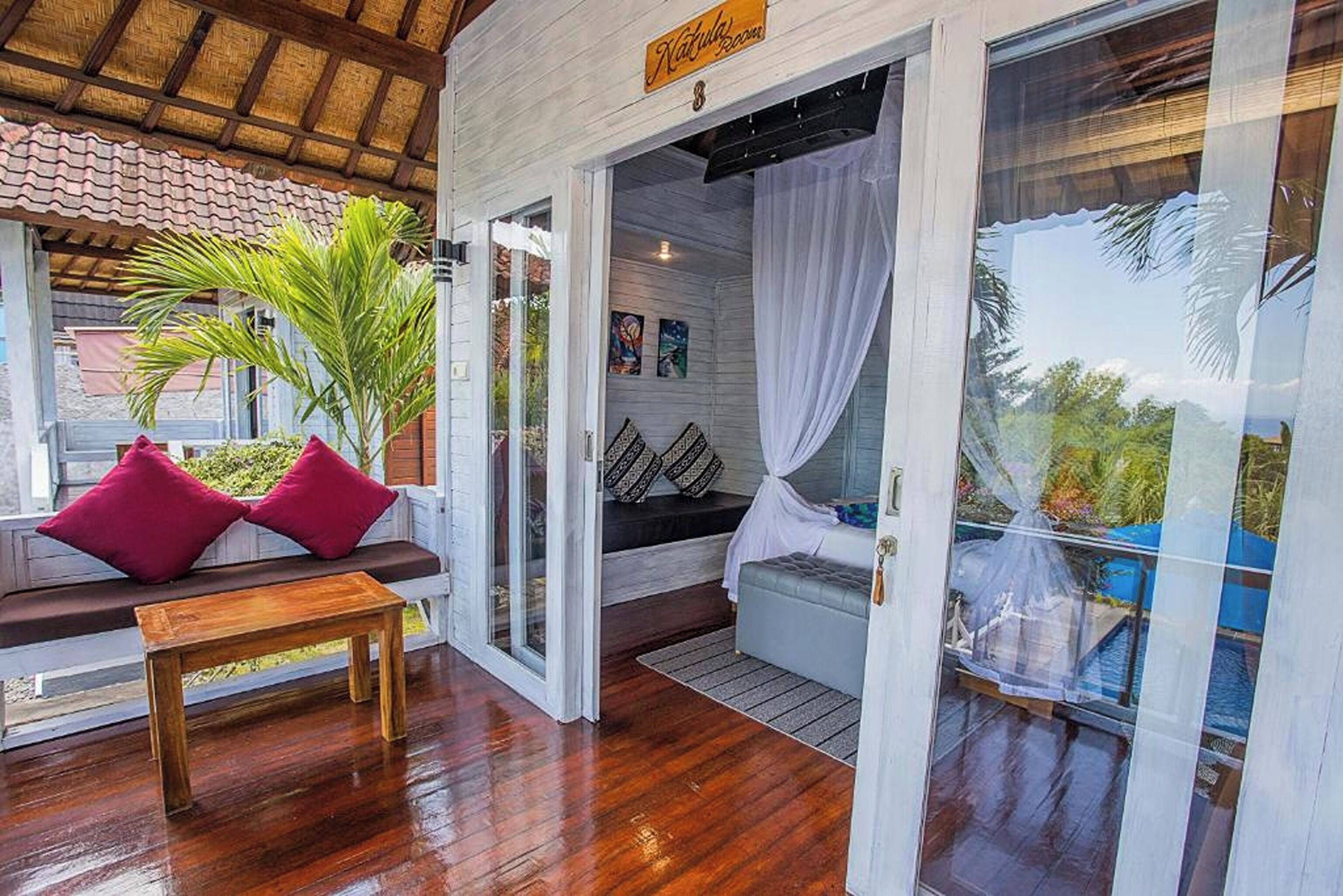 Deluxe Room, Pool Access, Sea View | 1 bedroom, minibar, in-room safe, desk