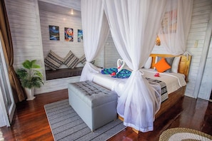 Deluxe Room, Pool Access, Sea View | 1 bedroom, minibar, in-room safe, desk