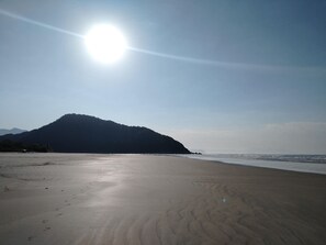 Beach nearby, sun loungers