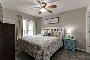 2 bedrooms, iron/ironing board, travel cot, WiFi