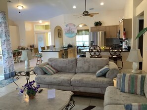 Smart TV, books, stereo