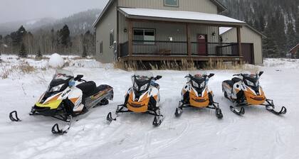 Moose Meadow Lodge - great view! Garage for those snowmobiles and 4x4's!