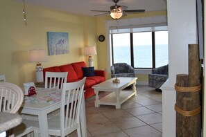 Smart TV, DVD player, table football, books