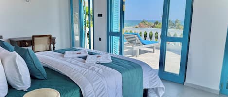 Suite Studio Deluxe, 1 trÚs grand lit, climatisation, vue océan