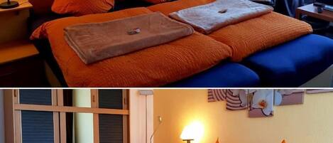 Meja kerja, kedap suara, Wi-Fi gratis, dan seprai linen