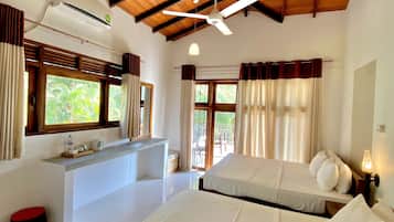 Family Room, Multiple Beds, Non Smoking, Garden View | Egyptian cotton sheets, premium bedding, blackout curtains, free WiFi