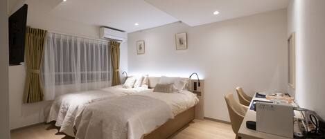 Basic Room, 2 Single Beds, Non Smoking (C, 1F) | 1 bedroom, premium bedding, down duvets, desk