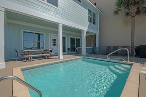 A heated pool