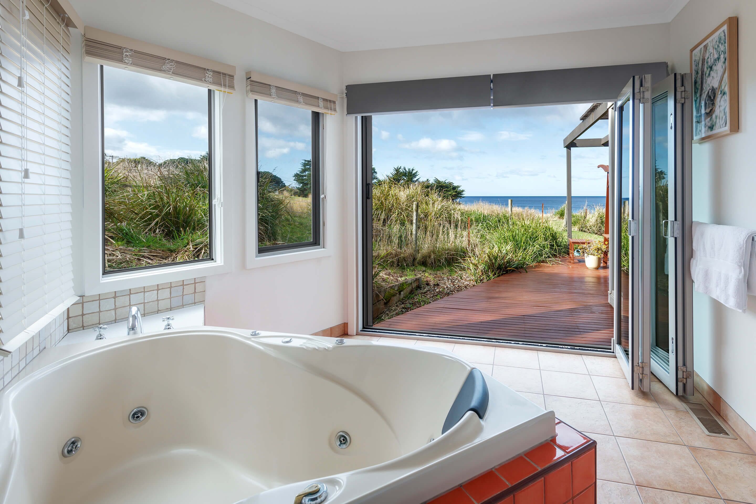Luxury Villa, 2 Bedrooms, Partial Sea View | Bathroom | Separate bathtub and shower, jetted bath, free toiletries, hair dryer