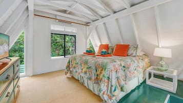 1 bedroom, desk, iron/ironing board, travel crib