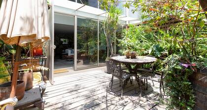 Marvelous, Art-Filled Loft with a Garden Terrace