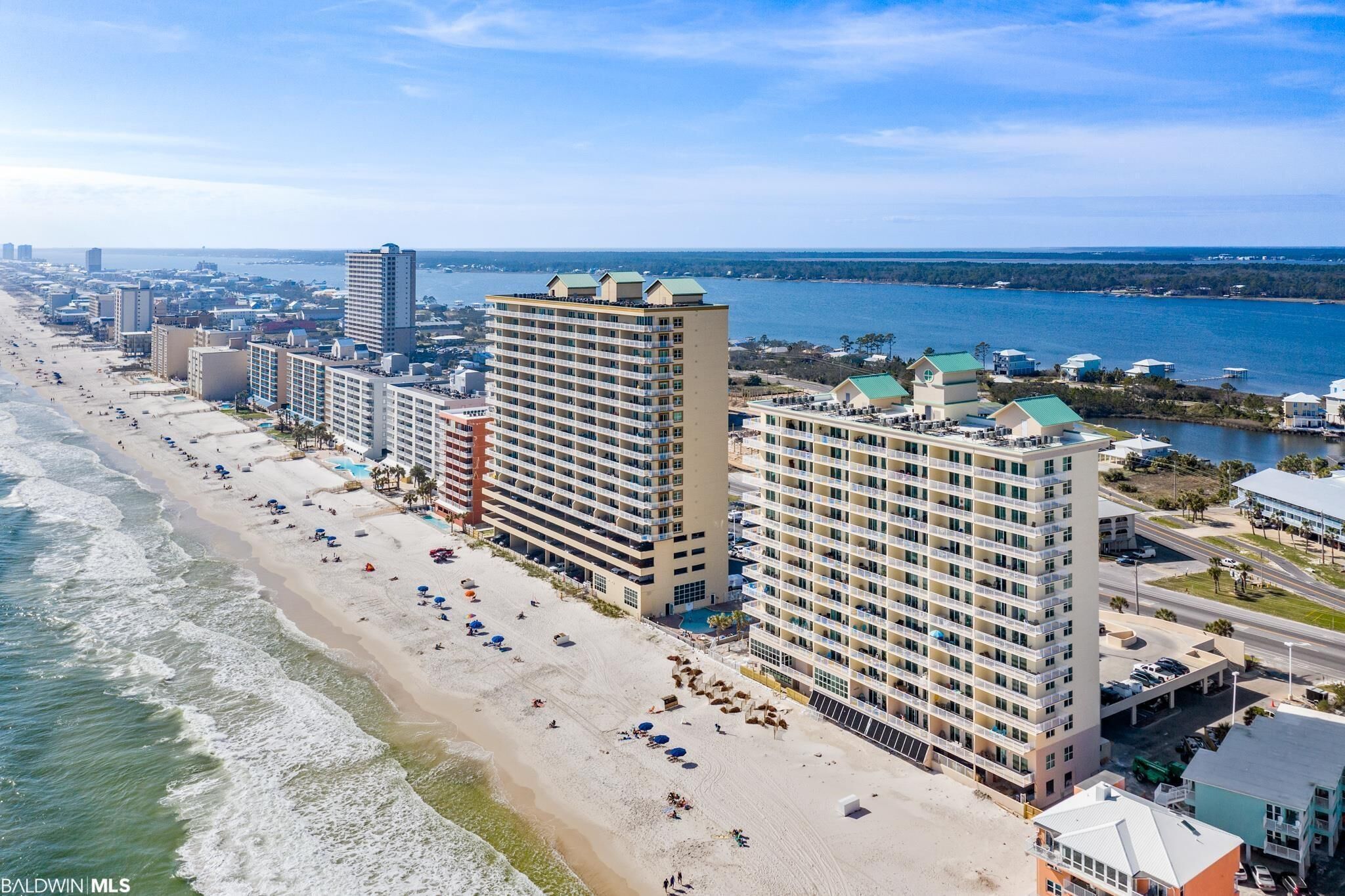 Aerial View Of Building From The Beach Side