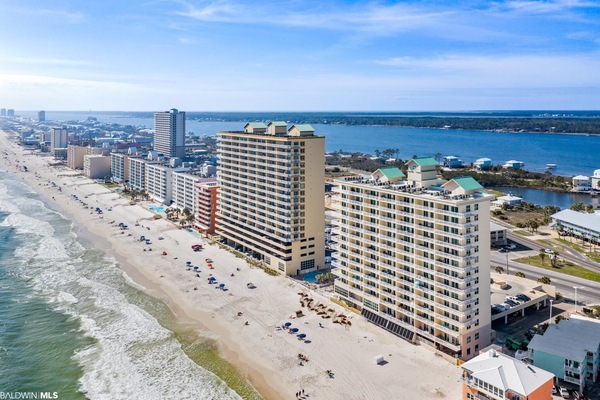 Aerial View Of Building From The Beach Side