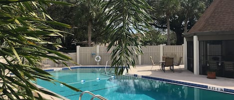 Outdoor pool, a heated pool