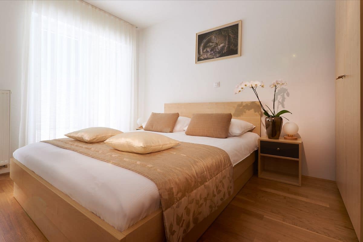 Desk, blackout curtains, soundproofing, cots/infant beds