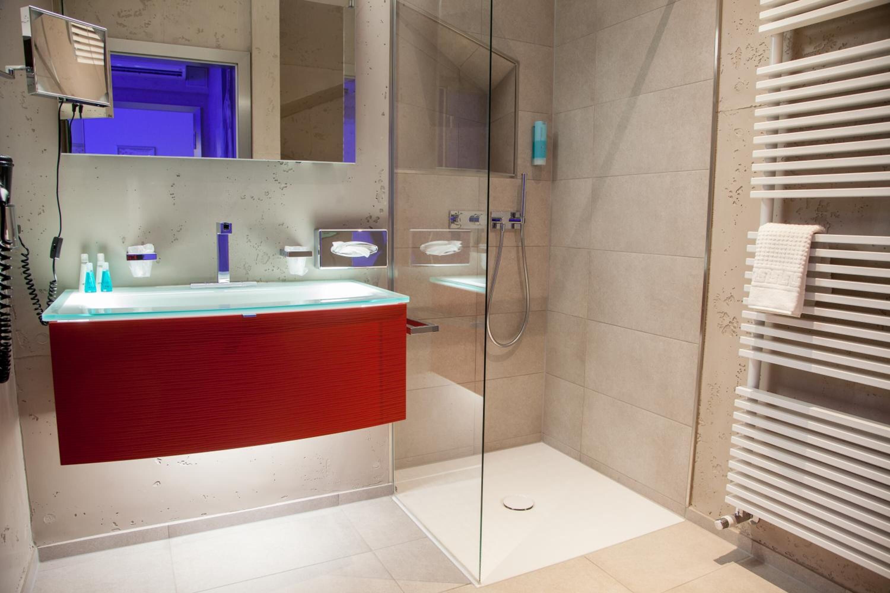 free toiletries, hair dryer, bathrobes, slippers