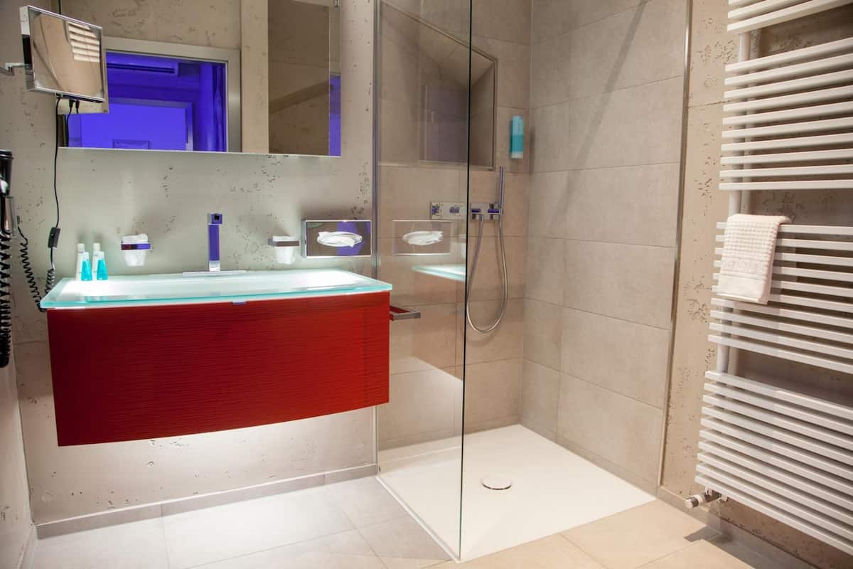 free toiletries, hair dryer, bathrobes, slippers