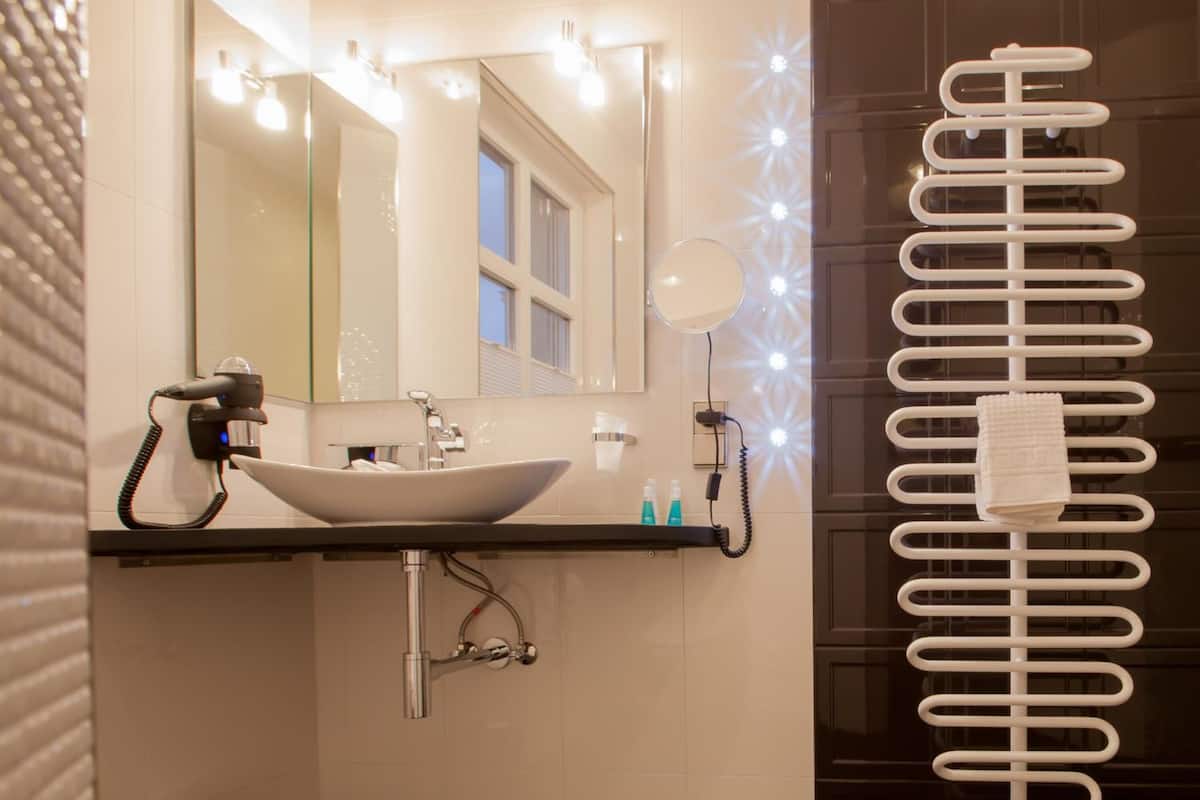 free toiletries, hair dryer, bathrobes, slippers