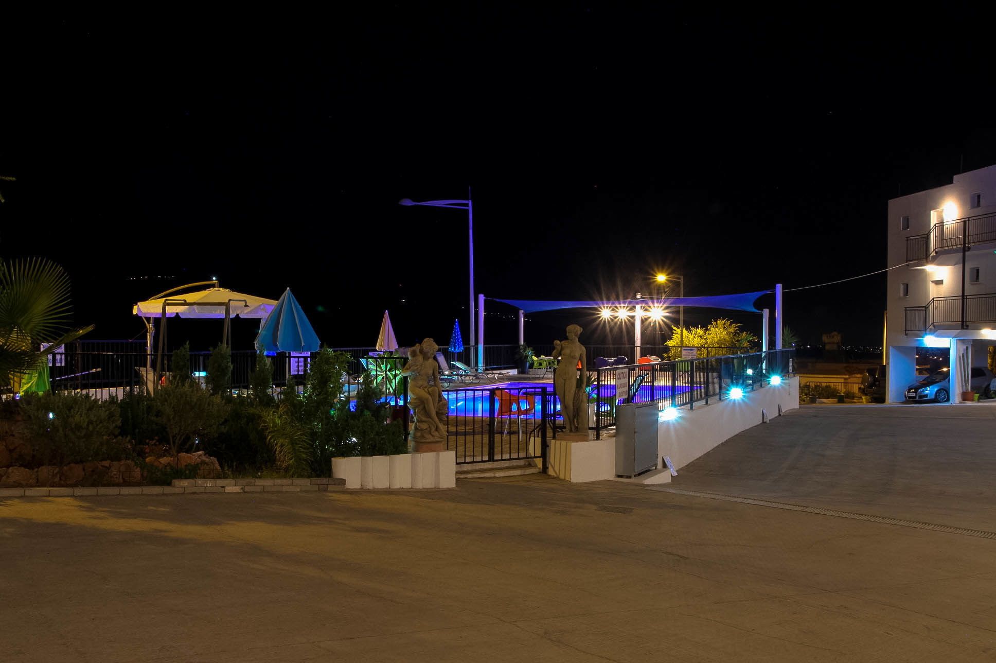 Front of property – evening/night