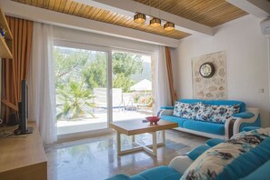 Villa, Sea View | Living area | LCD TV, DVD player
