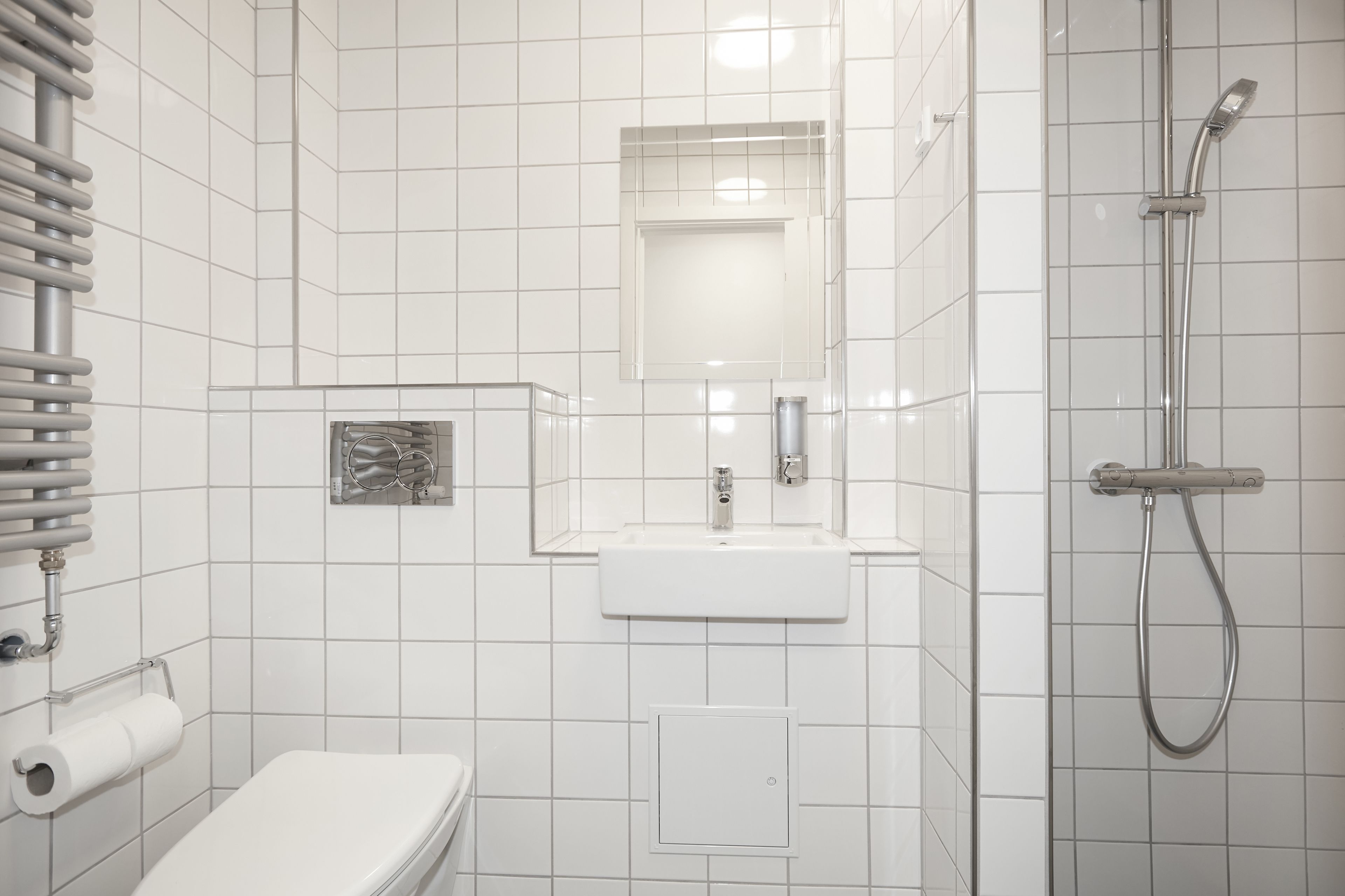 single room | bathroom | shower, free toiletries, towels