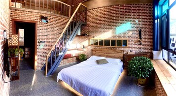 Classic Quadruple Room (Loft) | Premium bedding, individually decorated, blackout drapes, free WiFi