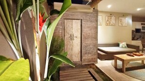 Standard-Villa, 2 Schlafzimmer, Gartenblick | Wohnbereich