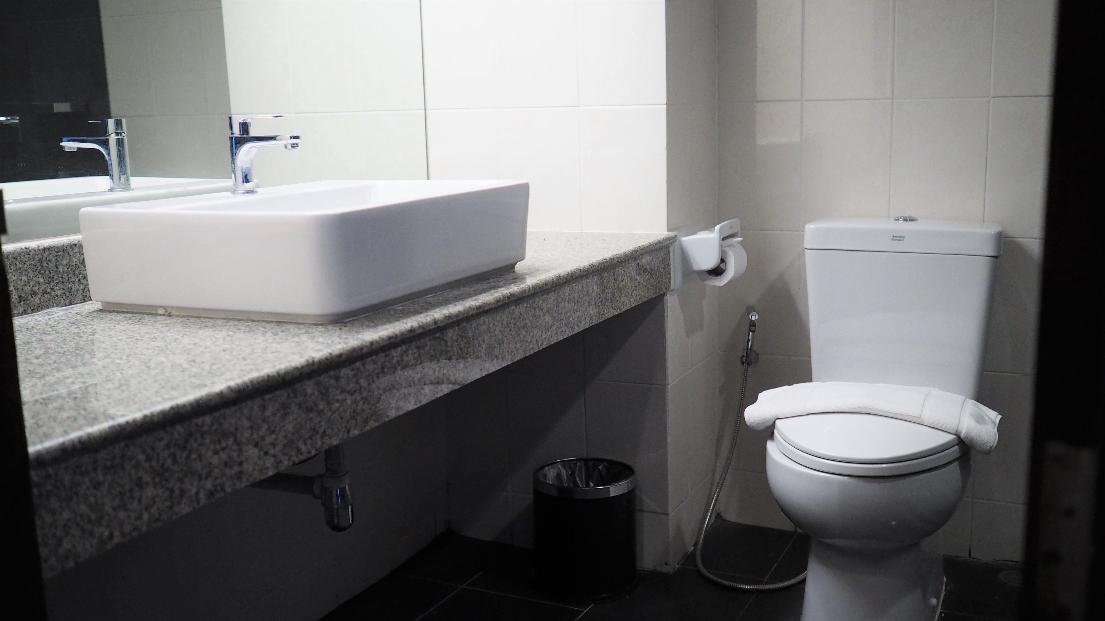 shower, rainfall showerhead, free toiletries, hair dryer