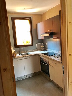 Deluxe-huoneisto | Yksityinen keittonurkkaus | Jääkaappi, mikroaaltouuni, liesi, espressokone