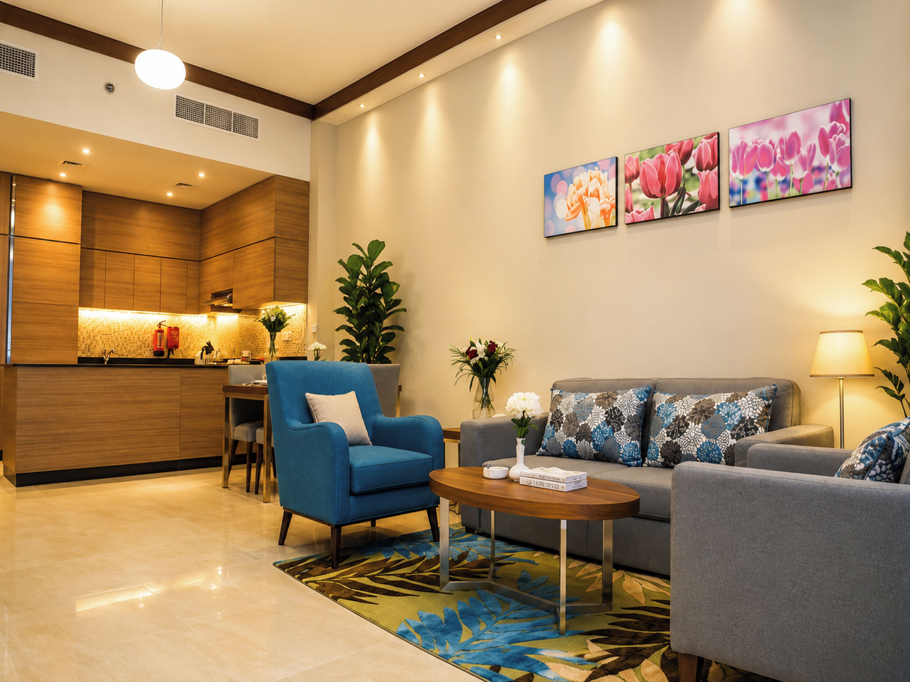 Apartamento premium, 1 quarto | Cozinha privada | Geladeira grande, micro-ondas, fogão, cooktop