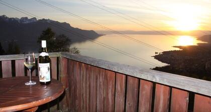 freie Aussicht auf See und Berge im Lavaud/VD