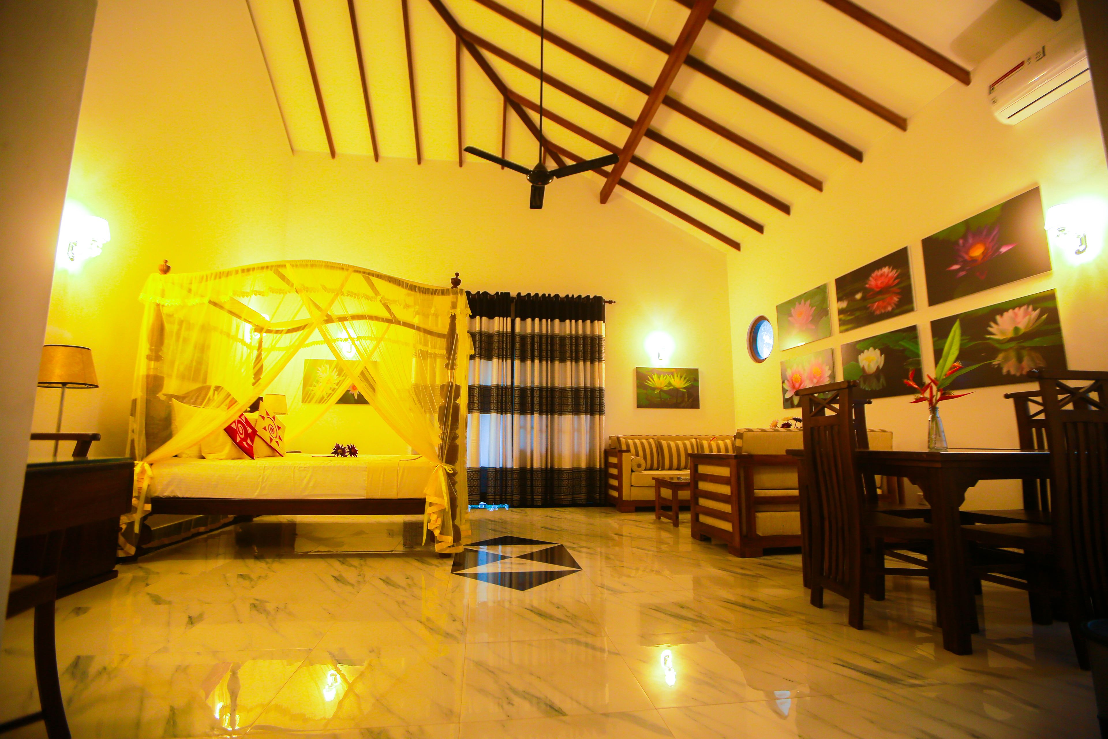 Luxury Apartment, 1 King Bed, Kitchen, Garden View | Living area | 49-inch flat-screen TV with satellite channels, TV