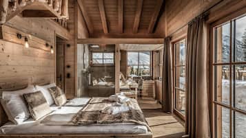 Hunde Chalet | Living area | Flat-screen TV, tablet, heated floors
