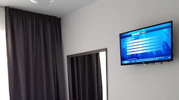 Apartment, 1 Schlafzimmer | Schallisolierte Zimmer, Bügeleisen/Bügelbrett, kostenlose Babybetten