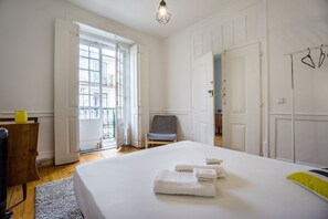 Double Room, Shared Bathroom (Sunny) | Iron/ironing board, free cots/infant beds, free WiFi, bed sheets - The Original Lisbon Guesthouse (Lisbon)
