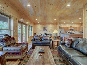 Smart TV, fireplace, video games