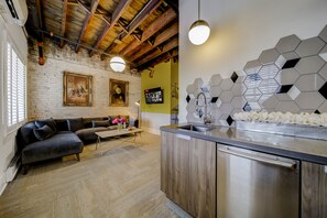 Can't Even Suite | Living area | 50-inch Smart TV with digital channels, Netflix, books - The Westlake (Toronto)