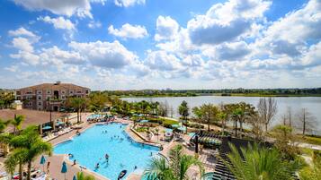 Panoramic Condo, 3 Bedrooms, Non Smoking, Pool View | Egyptian cotton sheets, premium bedding, pillowtop beds