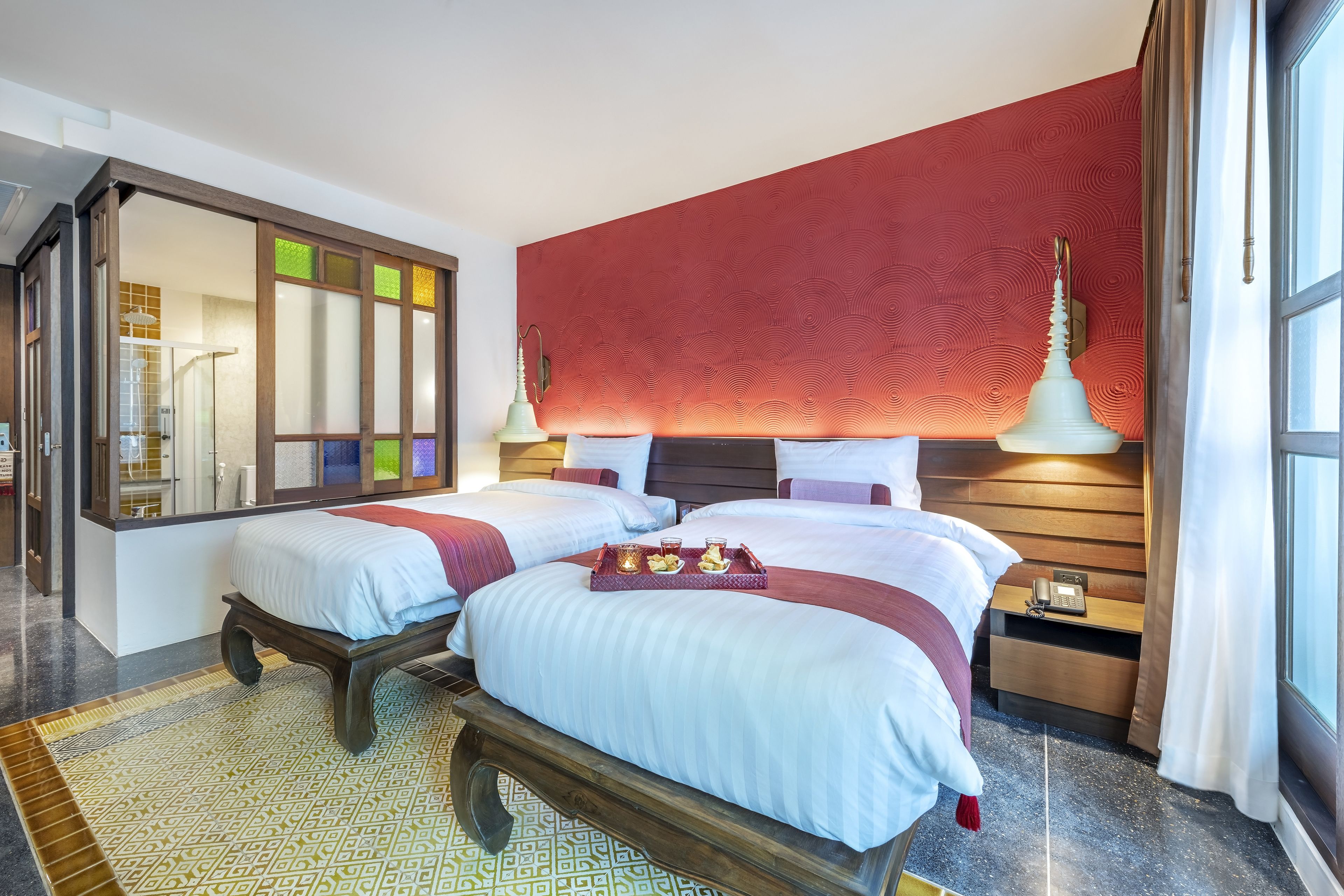 deluxe room, 2 single beds, pool view | egyptian cotton sheets, premium bedding, minibar, in-room safe
