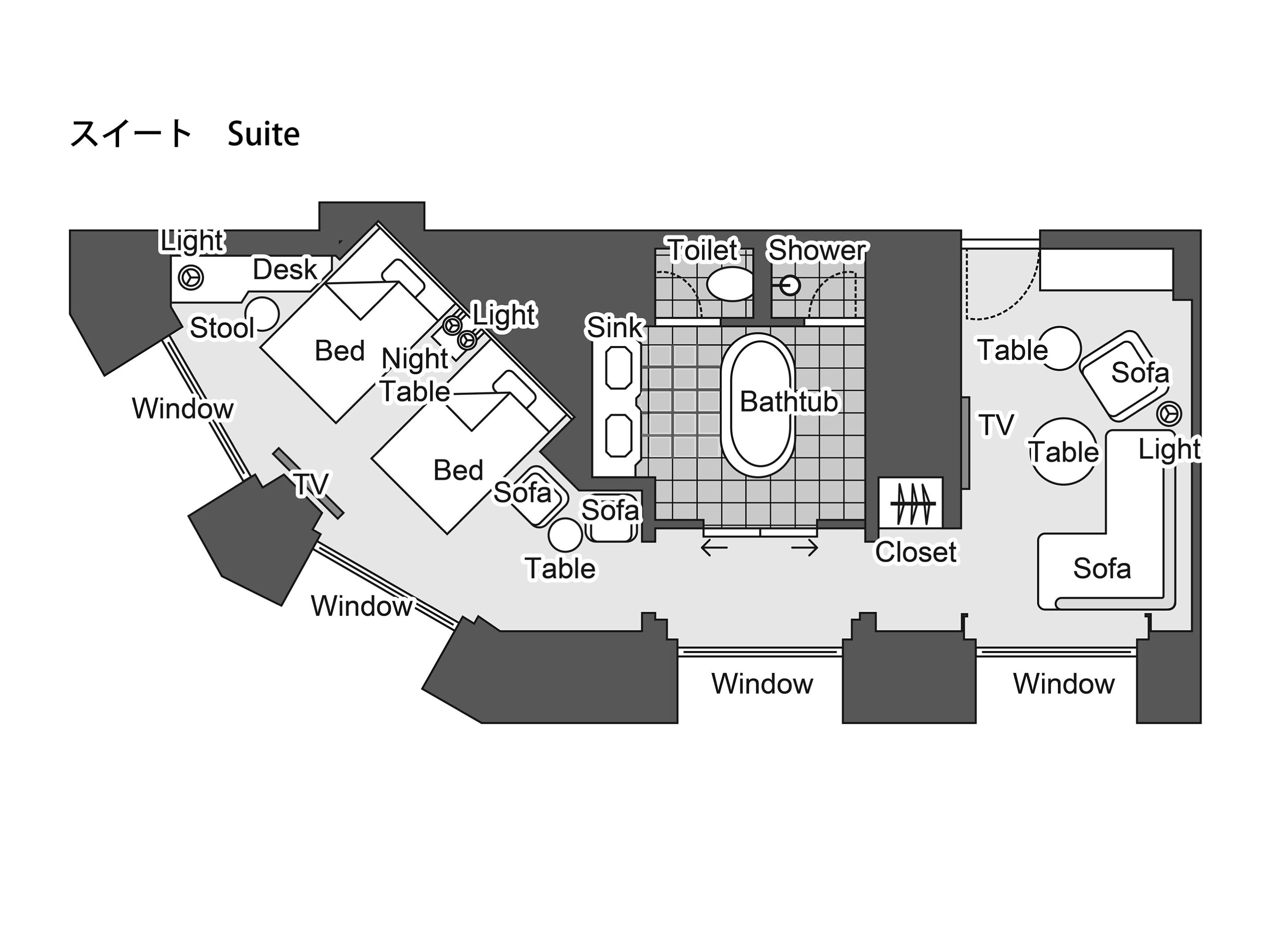 suite room, non smoking | 1 bedroom, in-room safe, desk, blackout curtains