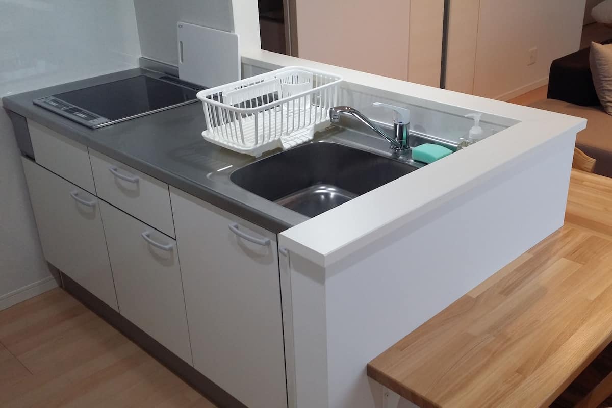twin room | private kitchenette | full-sized fridge, microwave, stovetop, rice cooker