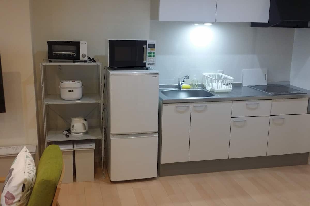 double room | private kitchen | full-sized fridge, microwave, stovetop, rice cooker
