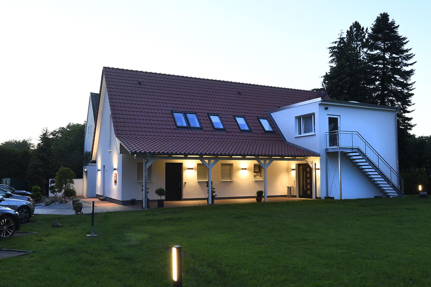 front of property – evening/night