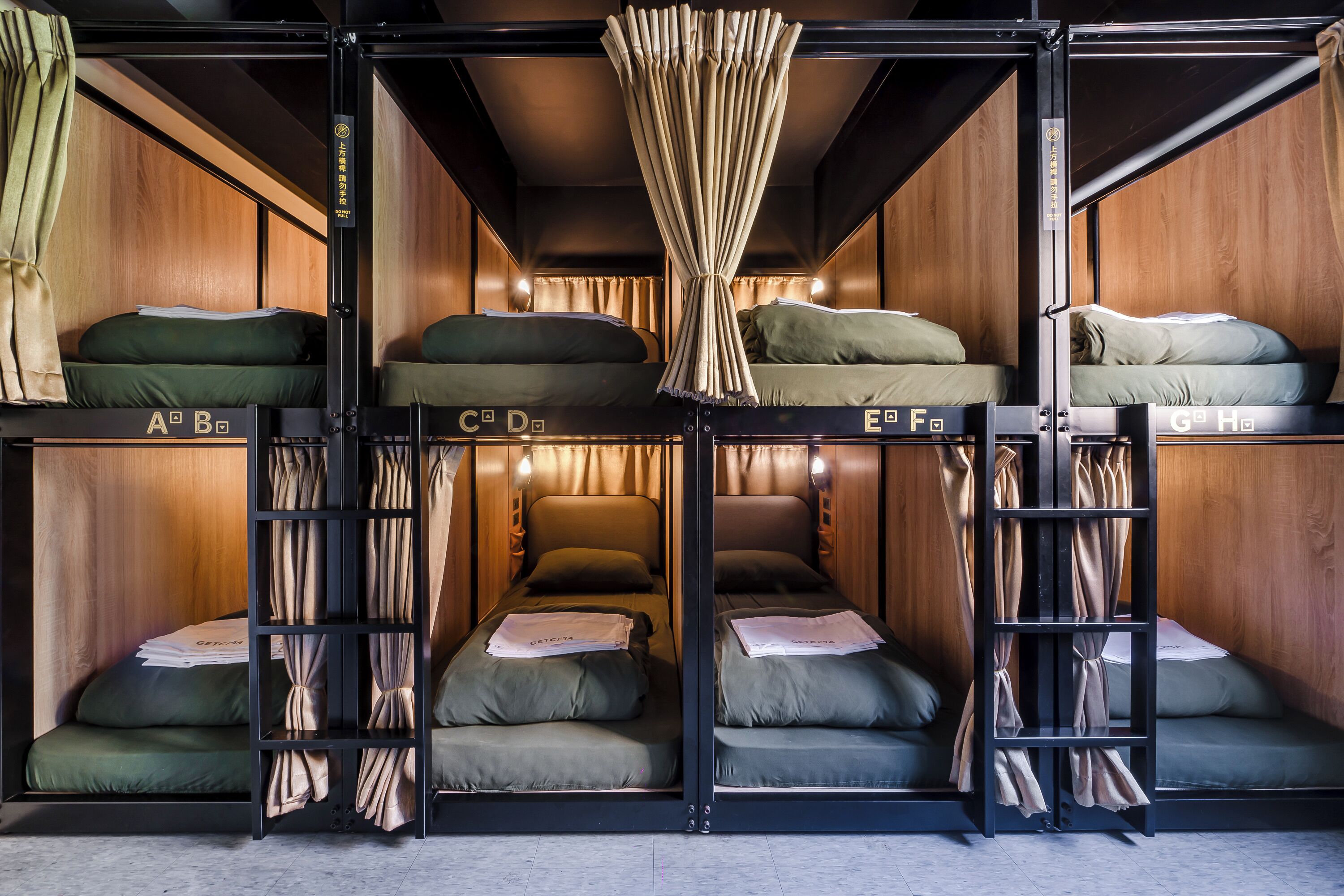 Blackout curtains, free WiFi, bed sheets