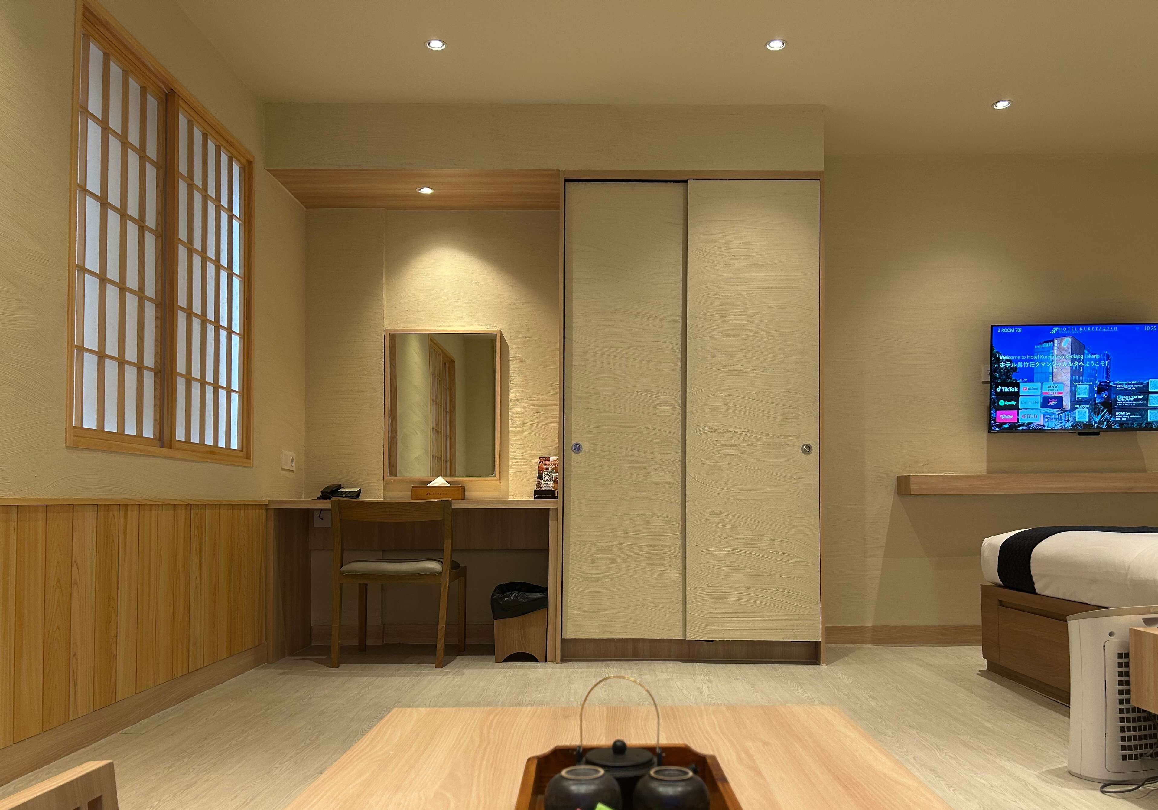 Doppelzimmer im japanischen Stil | Minibar, kostenloses WLAN, Bettwäsche