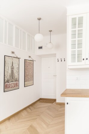 Design Studio Suite, 1 Queen Bed with Sofa bed, Non Smoking, City View | Living area | Flat-screen TV - AP-Apartments Górnośląska No. 24 (Warsaw)