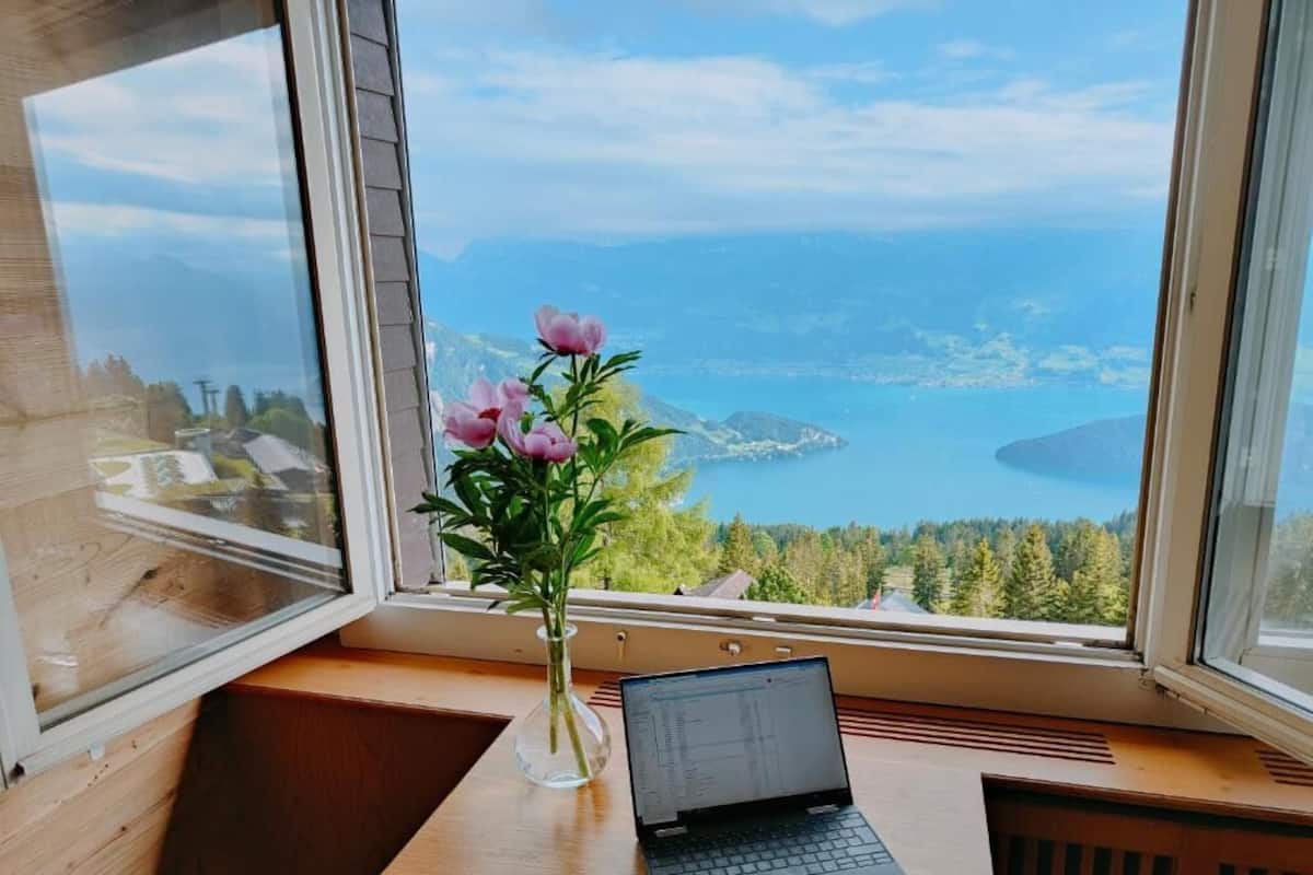Premium bedding, desk, laptop workspace, WiFi (free)